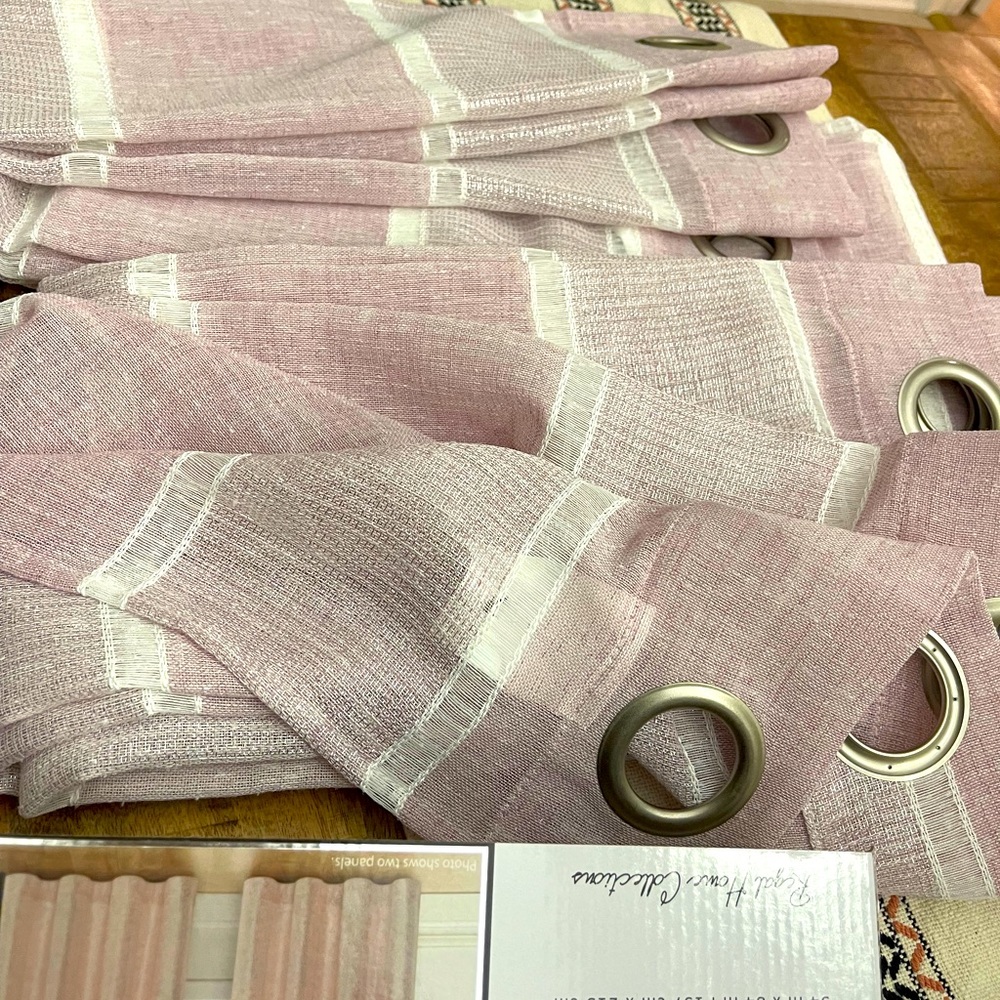 Light pink purple curtains
